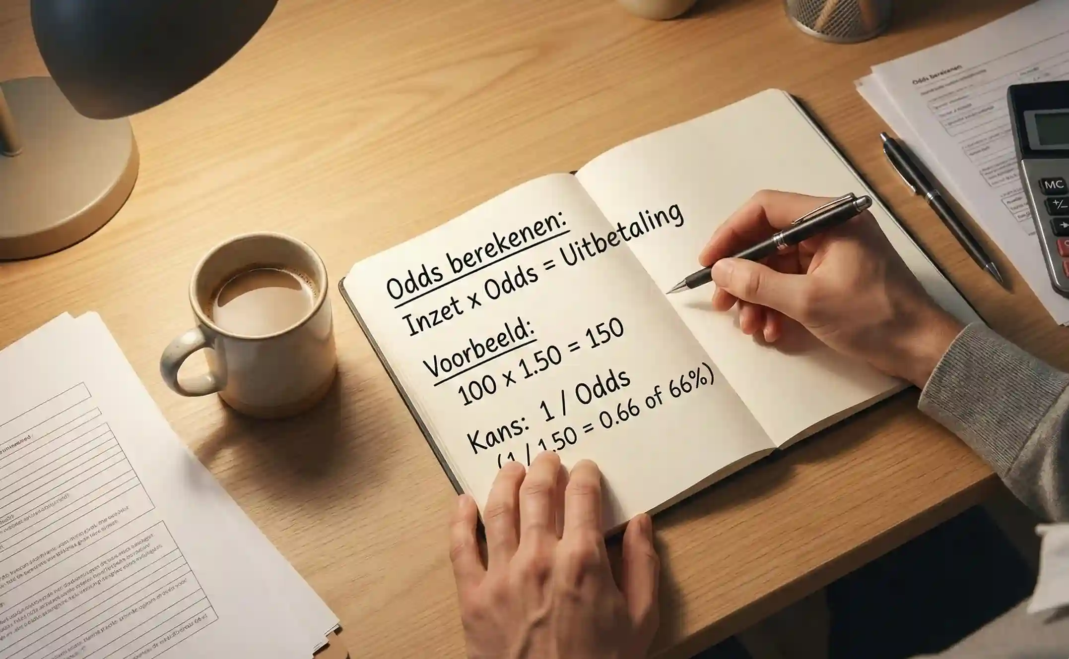 Persoon analyseert F1 wedodds op papier met notities