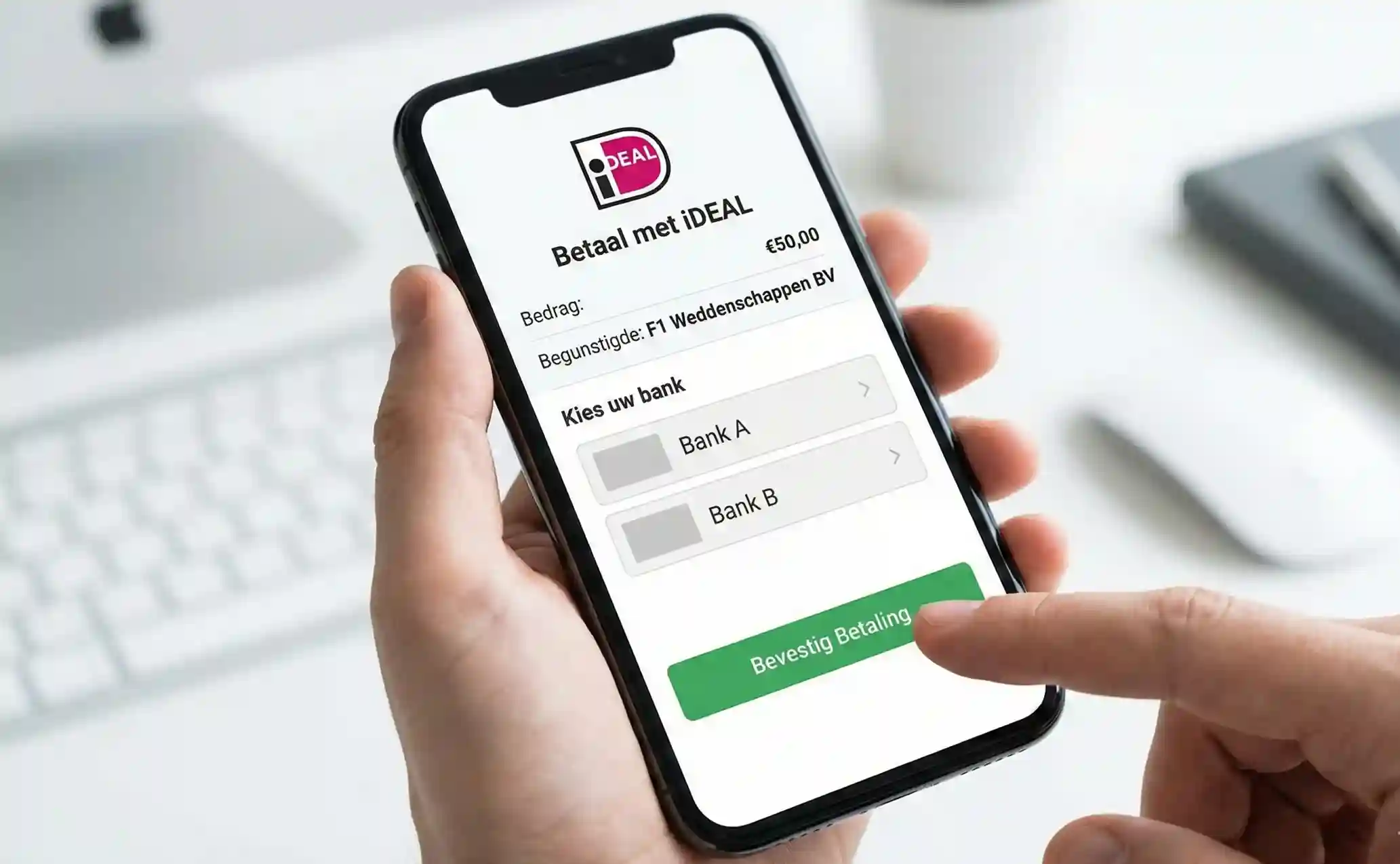 iDEAL betaling via Nederlandse bankieren app